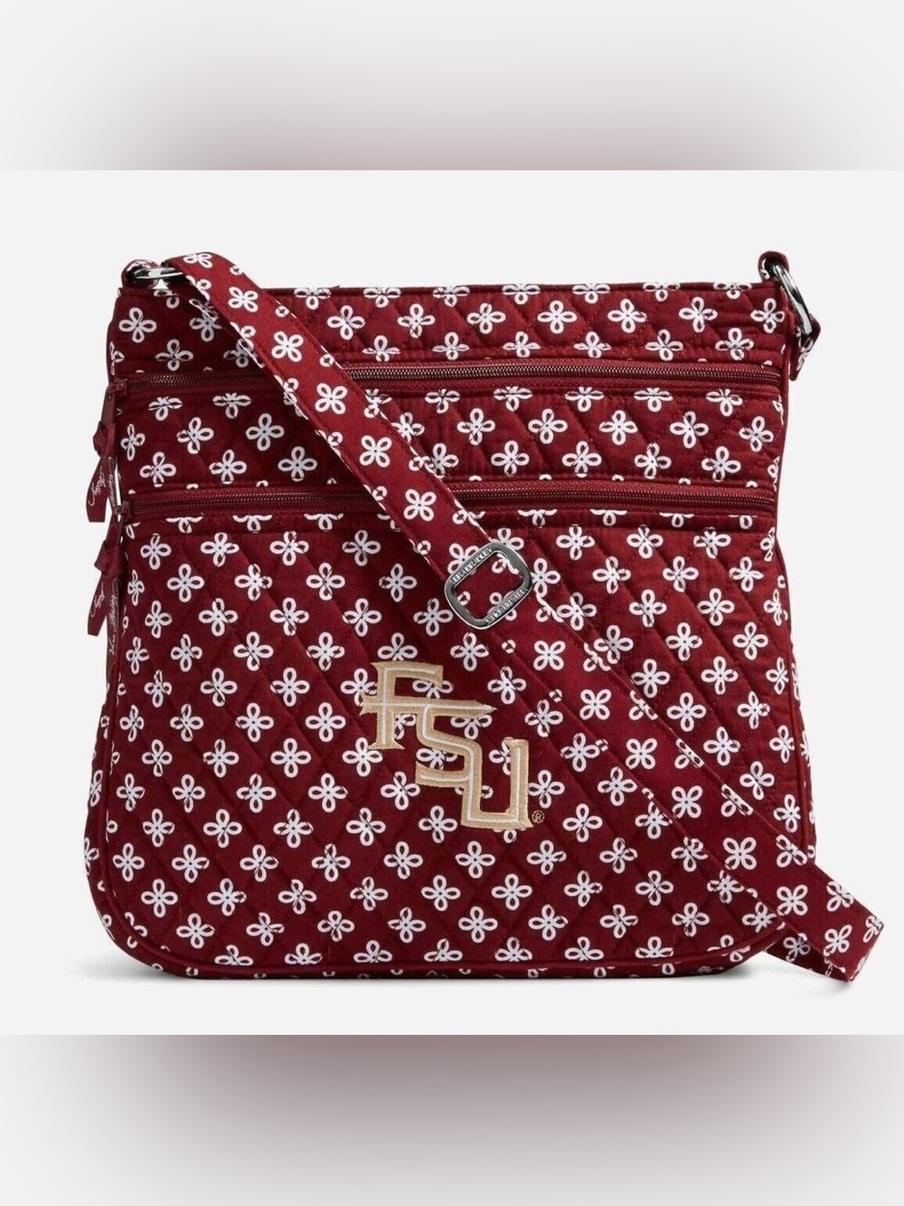 Vera Bradley Florida State Seminoles Triple Zip Boho Hipster Bag